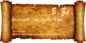 Buzogány Zsófia névjegykártya